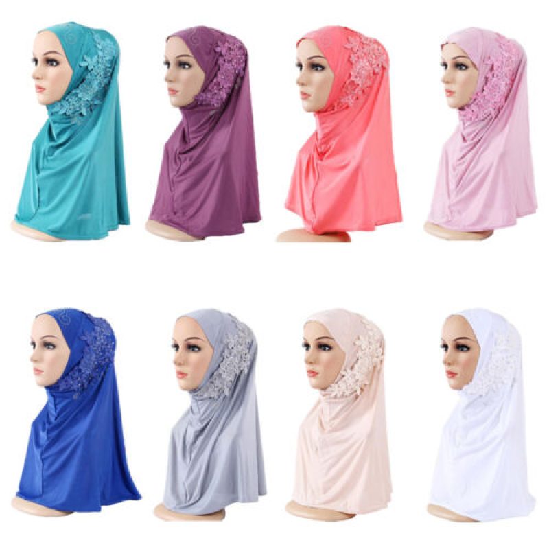 Women Muslim Prayer Turban Hat Head Wrap Cover Hijab Scarf Amira Lady Headscarf